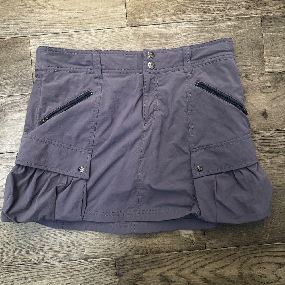 Athleta Trekkie Cargo Skort Skirt 6 blue charcoal